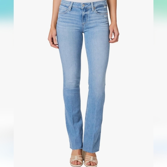 PAIGE High Rise Manhattan Bootcut Raw Him - Picture 5 of 7